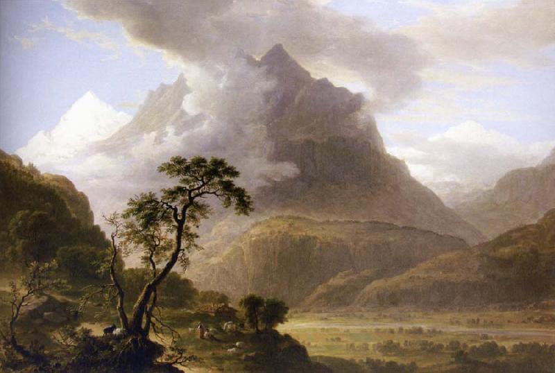 Asher Brown Durand Alpine View,Near Meyringen oil painting image